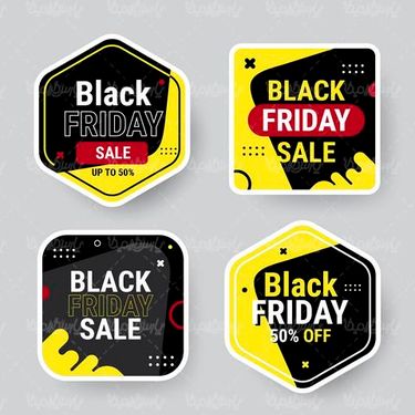 وکتور برچسب جمعه سیاه