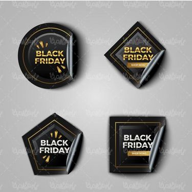 وکتور برچسب جمعه سیاه