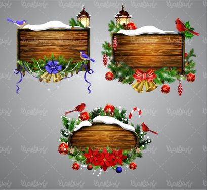 Wooden frame vector