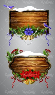 Wooden frame vector