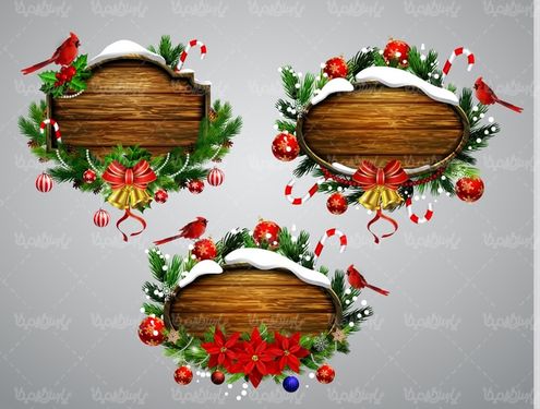 Wooden frame vector