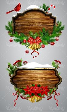 Wooden frame vector