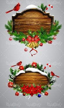 Wooden frame vector