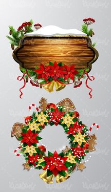Wooden frame vector