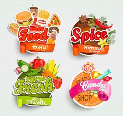 وکتور لیبل میوه