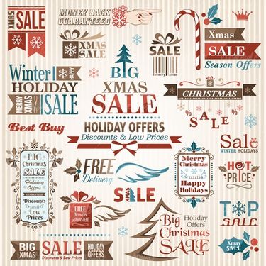 وکتور لیبل کریسمس