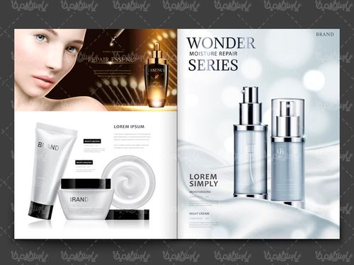 Cosmetics packaging vector
