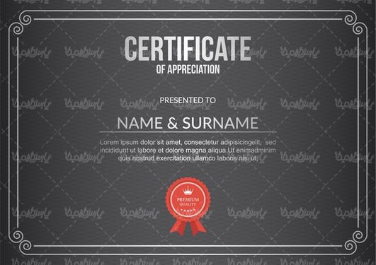 وکتور طرح گواهینامه