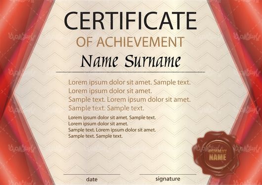 وکتور طرح گواهینامه