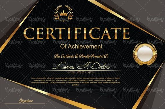 وکتور طرح گواهینامه