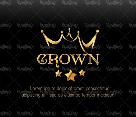 وکتور برچسب تاج پادشاه