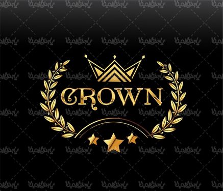 وکتور برچسب تاج پادشاه