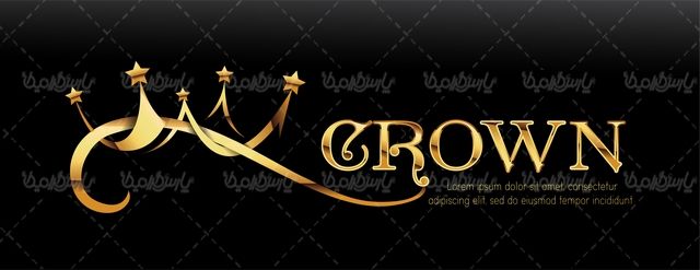 وکتور برچسب تاج پادشاه