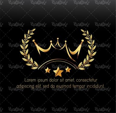 وکتور برچسب تاج پادشاه