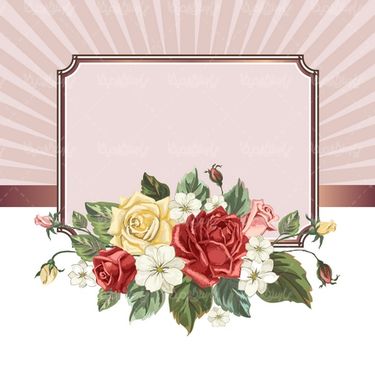 Flower frame vector