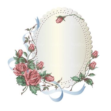 Flower frame vector