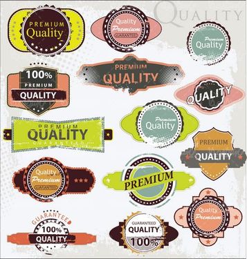 وکتور برچسب رنگی