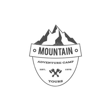 Vector mountaineering label