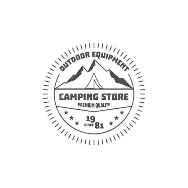 Vector mountaineering label