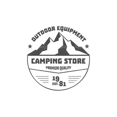 Vector mountaineering label