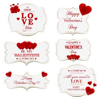 وکتور لیبل روز عشق