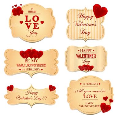 وکتور لیبل روز عشق