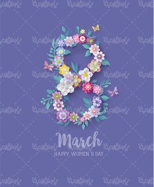 Woman day label vector