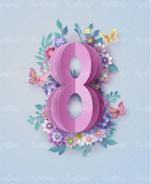 Woman day label vector
