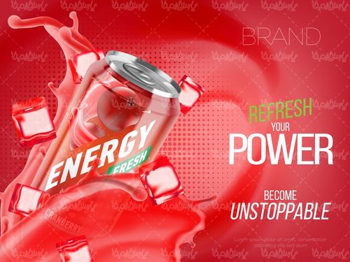 وکتور قوطی فلزی آب میوه