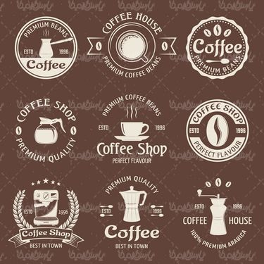 وکتور لیبل قهوه