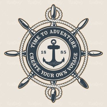 وکتور لیبل لنگر کشتی