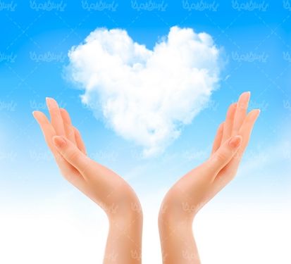 وکتور قلب ابری