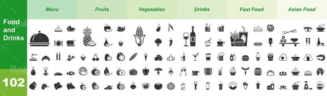 وکتور آیکن سبزیجات