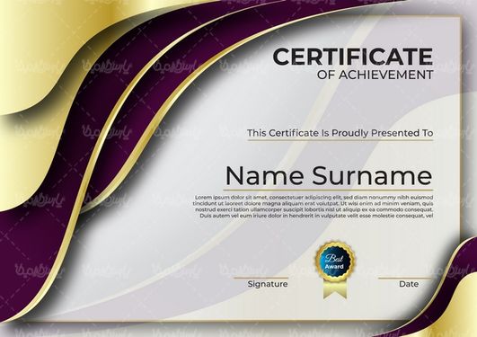 وکتور طرح گواهینامه