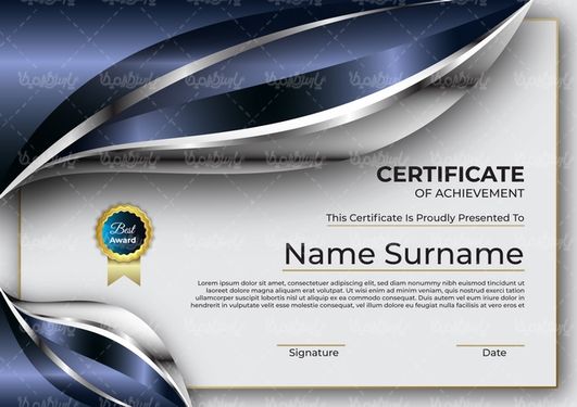 وکتور طرح گواهینامه