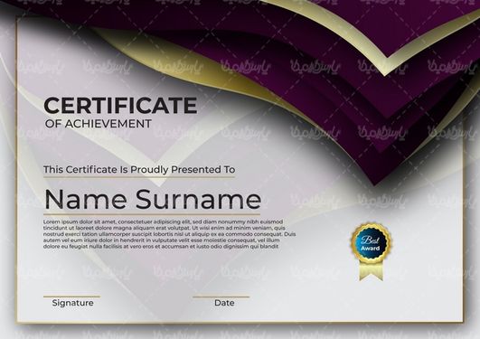 وکتور طرح گواهینامه