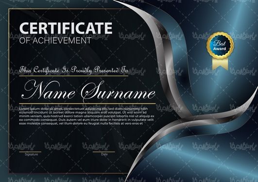 وکتور طرح گواهینامه