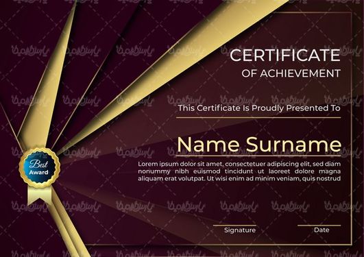 وکتور طرح خام گواهینامه