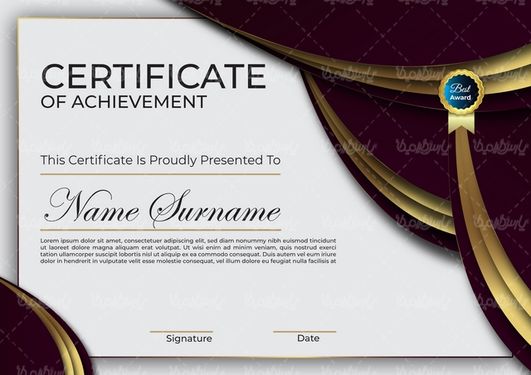 وکتور طرح خام گواهینامه