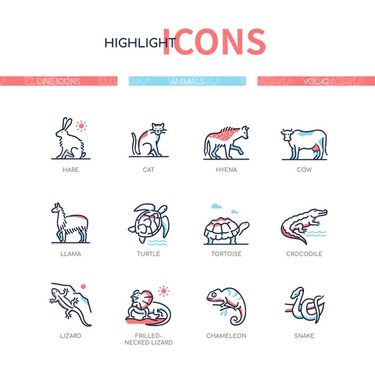 وکتور آیکن حیوانات