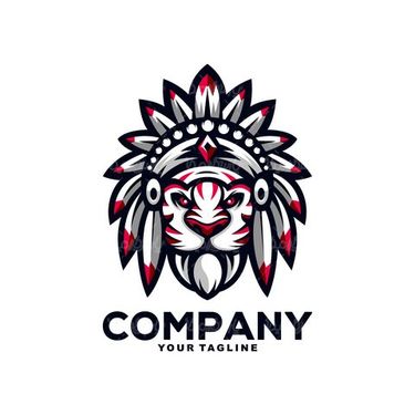 وکتور لوگو شیر جنگل