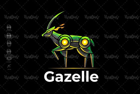 وکتور لوگو آهو رباتیک