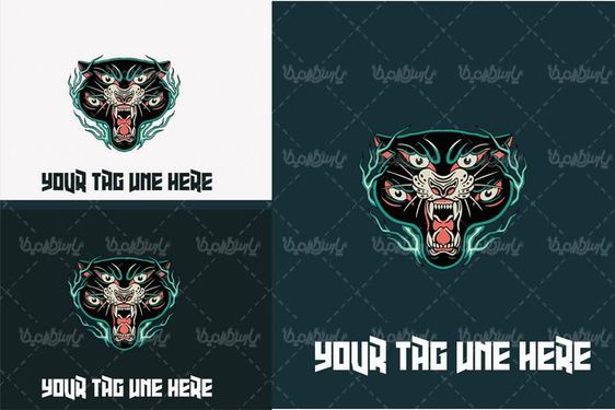 وکتور لوگو حیوان وحشی