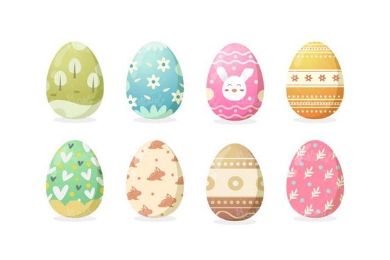 وکتور تخم مرغ رنگی