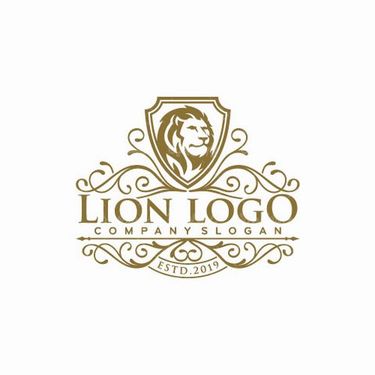 Jungle lion logo vector