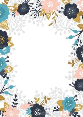 Flower frame vector