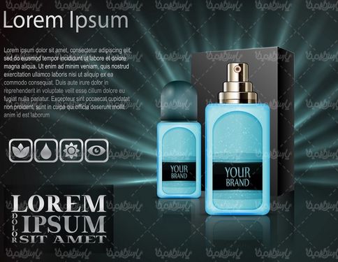 Cosmetics packaging vector