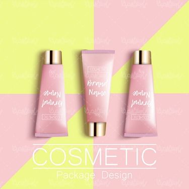 Cosmetics packaging vector