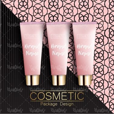 Cosmetics packaging vector