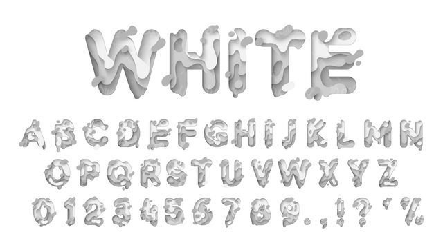 Latin font vector